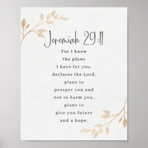 Jeremiah 29:11, Bible Verse Poster