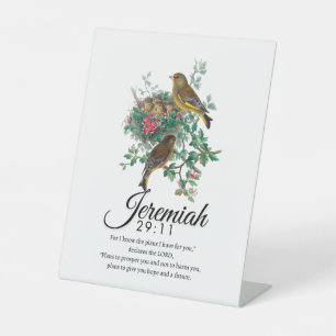 Jeremiah 29:11 Bible Verse Wall Art Pedestal Sign