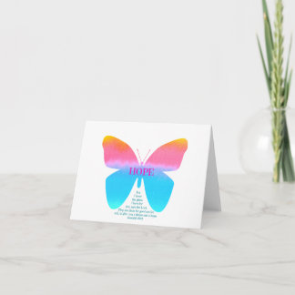 Jeremiah 29:11 Butterfly Note Card