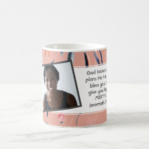 JEREMIAH 29:11 Christian Photo Template PINK Coffee Mug