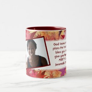 JEREMIAH 29:11 Christian Photo Template Two-Tone Coffee Mug