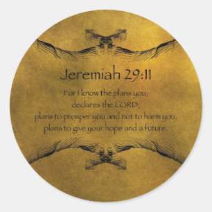Jeremiah 29:11 classic round sticker
