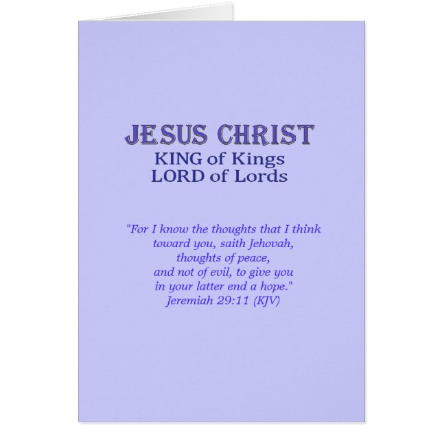 Jeremiah 29:11 Encouragement card (Front)