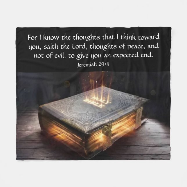 Jeremiah 29:11   fleece blanket (Front (Horizontal))
