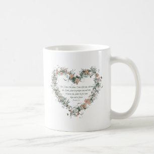 Jeremiah 29:11 Floral Heart mug