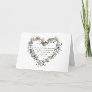 Jeremiah 29:11 Flower Heart Card