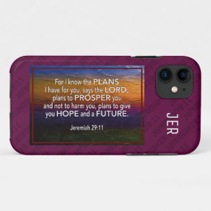 Jeremiah 29:11   FOR I KNOW THE PLANS Burgundy iPhone 11 Case