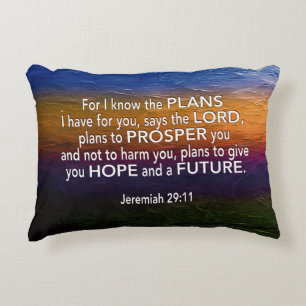 JEREMIAH 29:11 For I Know The Plans Christian Decorative Cushion