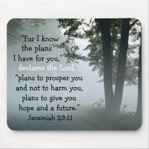 Jeremiah 29:11 For I know the plans I have for you Mouse Mat