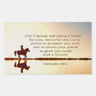 Jeremiah 29:11 For I know the plans I have for you Rectangular Sticker