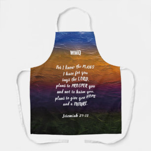 Jeremiah 29:11   FOR I KNOW THE PLANS   Monogram Apron