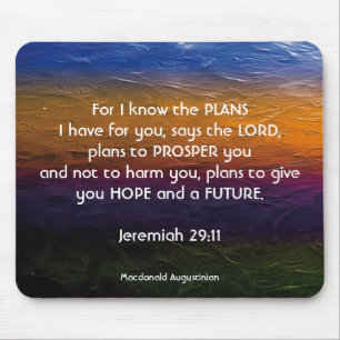 Jeremiah 29:11 FOR I KNOW THE PLANS Personalised Mouse Mat