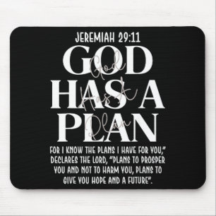 Jeremiah 29 11 god has a plan christian bible vers mouse mat