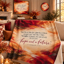 Jeremiah 29:11 Hope and a Future Plush Sherpa