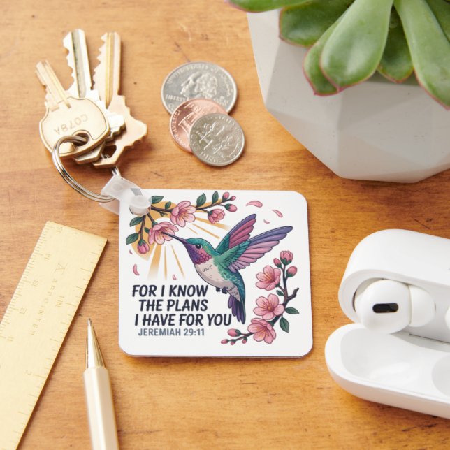 Jeremiah 29:11 Hummingbird Keychain (Desk)