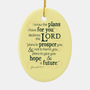 Jeremiah 29:11 I know the plans I have for you... Ceramic Tree Decoration