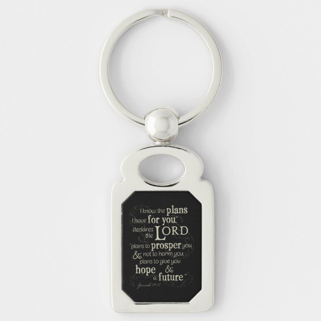 Jeremiah 29:11 I know the plans I have for you... Key Ring (Front)