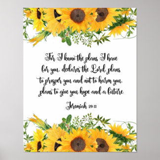 Jeremiah 29:11 I know The Plans I have For You Poster