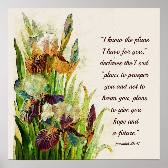 Jeremiah 29:11 I know the plans I have for you Poster (Front)