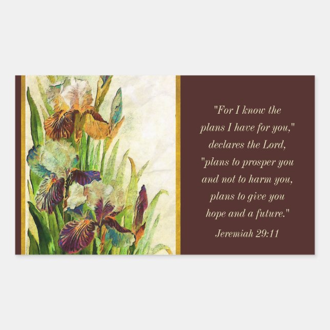 Jeremiah 29:11 I know the plans I have for you Rectangular Sticker (Front)