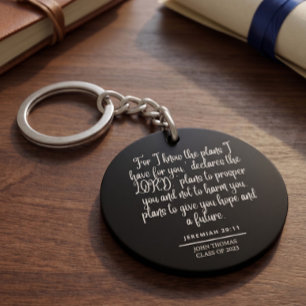 Jeremiah 29:11 Inspirational Bible Verse Key Ring