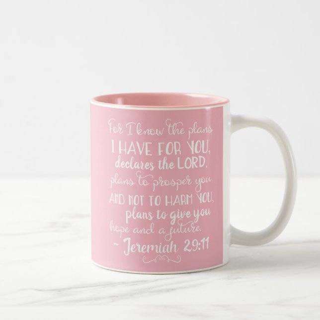 Jeremiah 29:11 Inspirational Christian Bible Mug (Right)