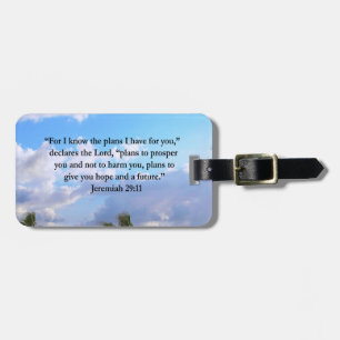 JEREMIAH 29:11 INSPIRATIONAL VERSE LUGGAGE TAG