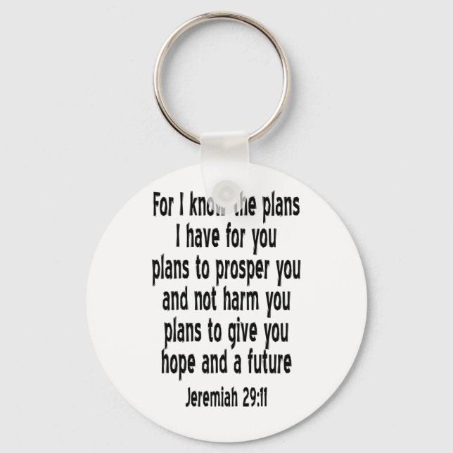 Jeremiah 29:11 key ring (Front)