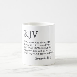 Jeremiah 29:11 KJV Bible Quote - Can Be Customised Coffee Mug