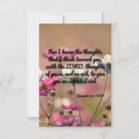 Jeremiah 29:11 KJV Bible Verse Pic Flat Greeting