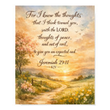 Jeremiah 29:11 KJV Poster – Bible Verse Art