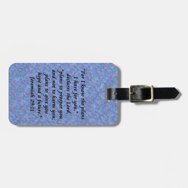 jeremiah 29-11 luggage tag (Front Horizontal)