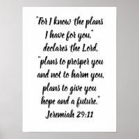 Jeremiah 29:11 Minimalist Bible Verse