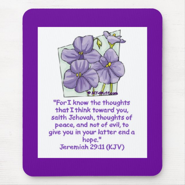Jeremiah 29:11 mouse mat (Front)