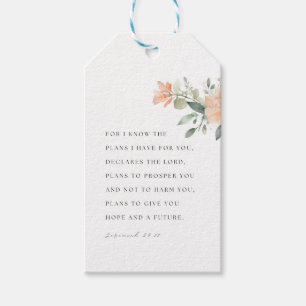 Jeremiah 29:11 NIV For I know the plans Gift Tags