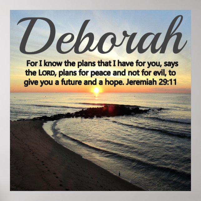 JEREMIAH 29:11 PERSONALIZED SUNRISE POSTER (Front)
