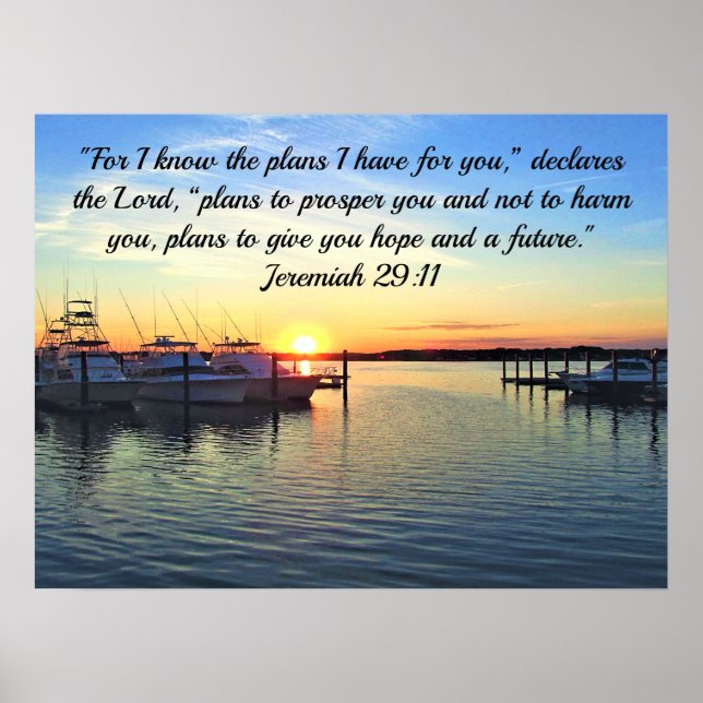 JEREMIAH 29:11 PLANS FOR A FUTURE SCRIPTURE POSTER (Front)