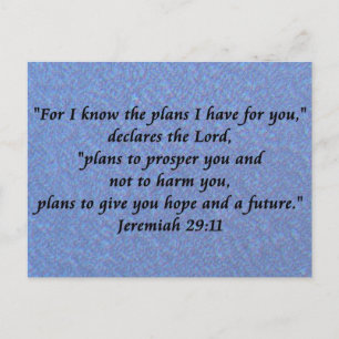 jeremiah 29-11 postcard