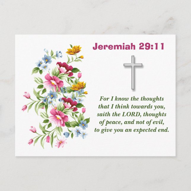 Jeremiah 29:11 postcard (Front)