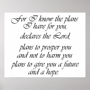 Jeremiah 29:11 Poster