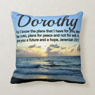 JEREMIAH 29:11 PRAYER FOR I KNOW THE PLANS CUSTOM CUSHION