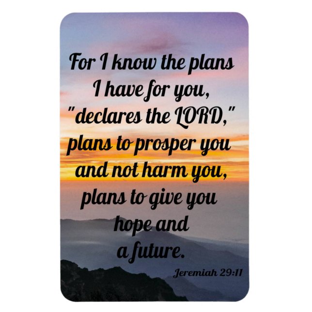 Jeremiah 29:11, Refrigerator Magnet (Vertical)