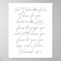 Jeremiah 29:11 Script