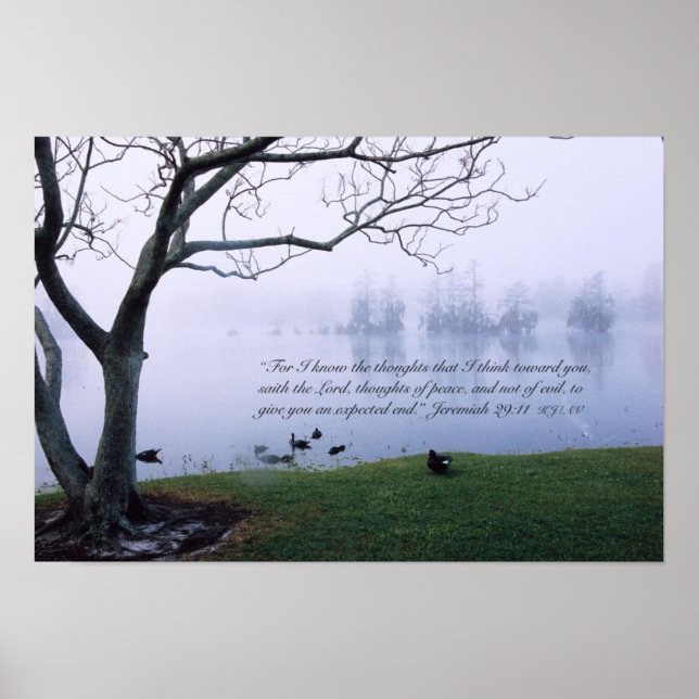 Jeremiah 29:11 Scripture Poster Print (Front)