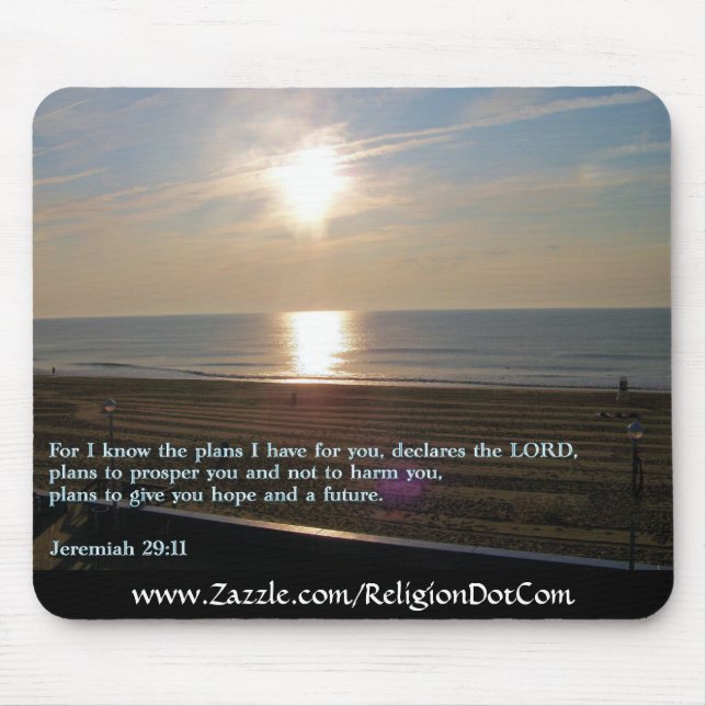 Jeremiah 29:11 Sunrise Mouse Mat (Front)
