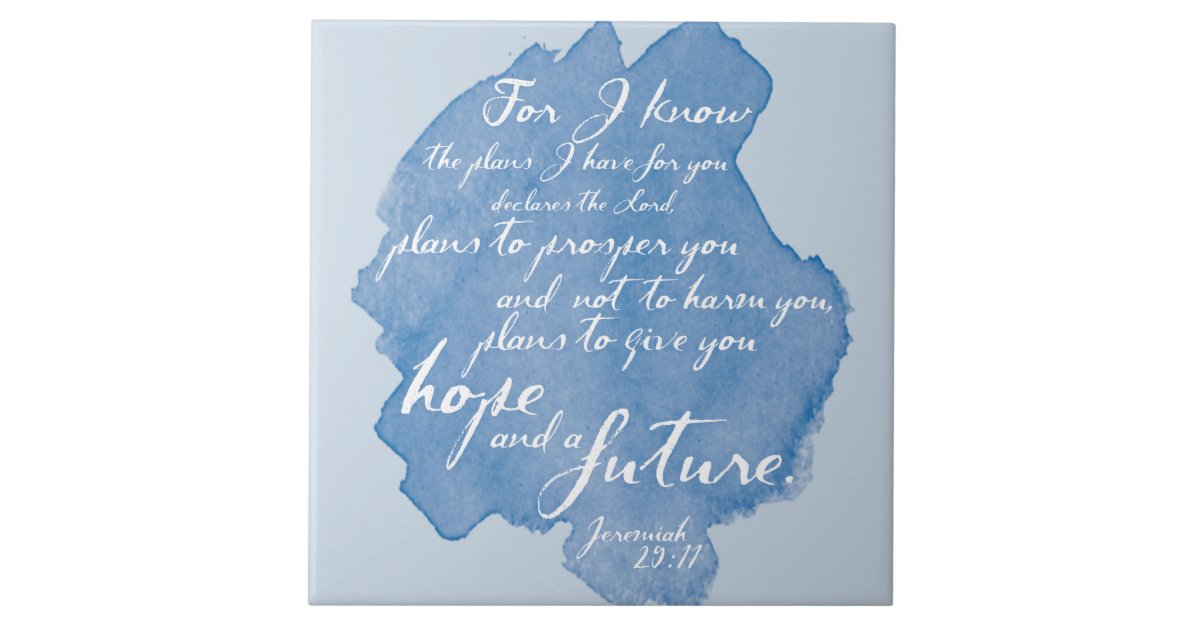 Jeremiah 29:11 Tile Art, Bible Verse Home Decor | Zazzle