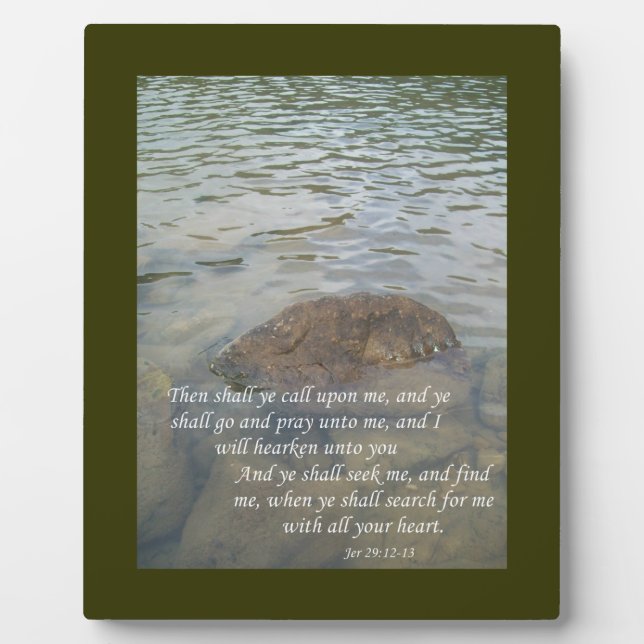 Jeremiah 29:12-13 plaque (Front)