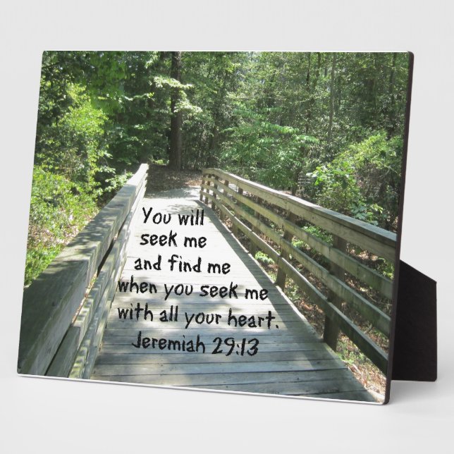 Jeremiah 29:13 plaque (Side)