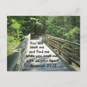 Jeremiah 29:13 postcard