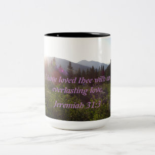 Jeremiah 31:3 I have loved thee with an Two-Tone Coffee Mug